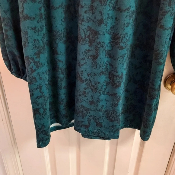 Nine West Puff Long Sleeve Dress Black and Green Snake Print in Size XXL - Picture 7 of 10